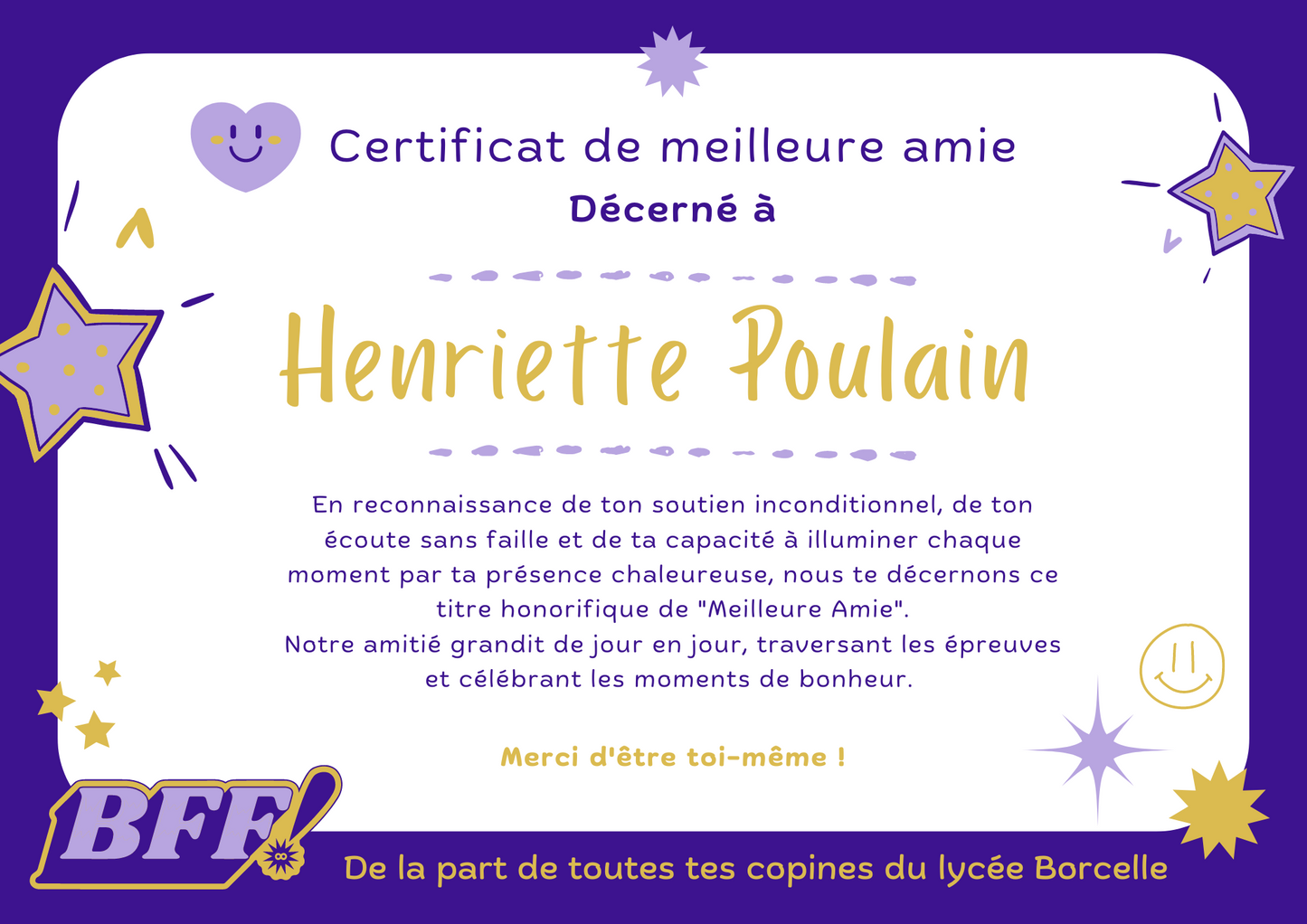 Diplome Personnalise